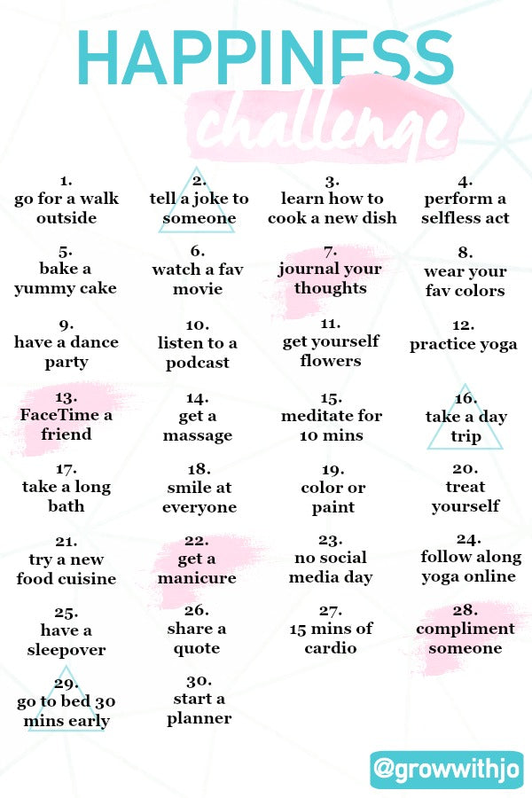 30 Day HAPPINESS Challenge